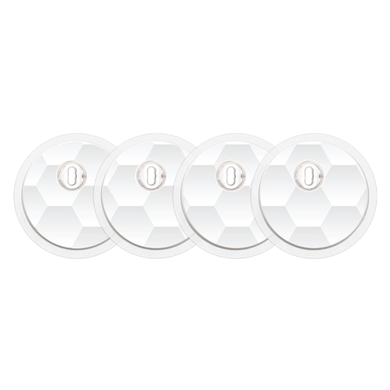 Peelz Tessellation Sticker Designed for the FreeStyle Libre 3 Plus & Lingo  Sensor Peelz/Stickers White Smoke 4-pack (Set of 4 Stickers)