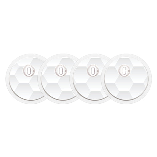 Peelz Tessellation Sticker Designed for the FreeStyle Libre 3 Plus & Lingo  Sensor Peelz/Stickers White Smoke 4-pack (Set of 4 Stickers)