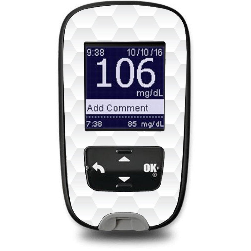 Peelz Tessellation for the Accu-Chek Guide Glucometer Peelz/Stickers White Smoke
