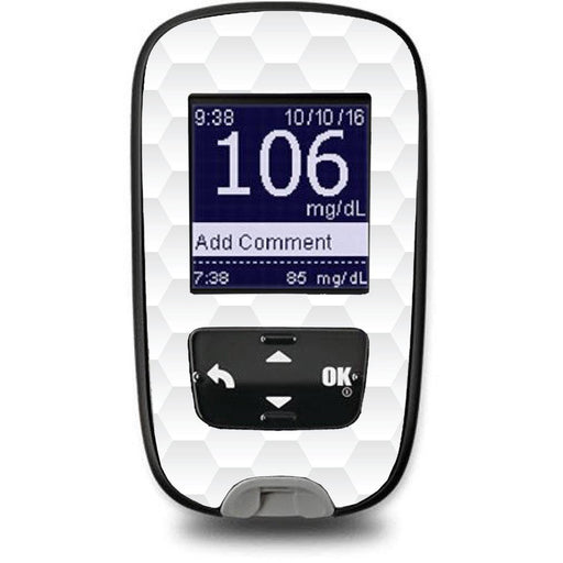 Peelz Tessellation for the Accu-Chek Guide Glucometer Peelz/Stickers White Smoke