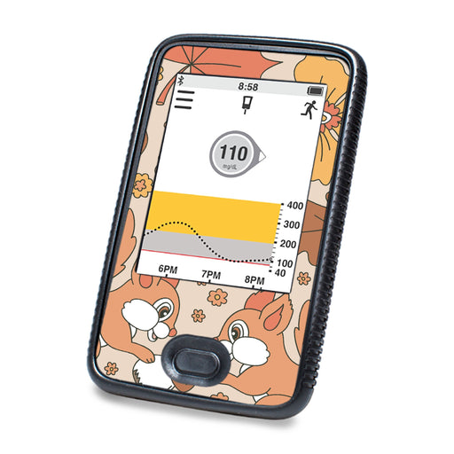 Peelz Thanksgiving Floral DEXCOM G6 Touchscreen Receiver Peelz/Stickers White Smoke