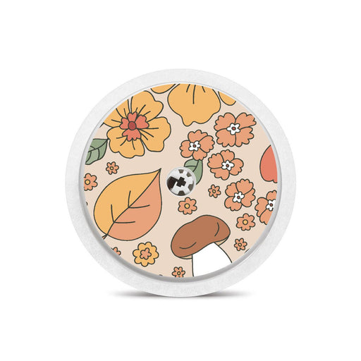 Peelz Thanksgiving Floral Freestyle Libre 2 Peelz/Stickers White Smoke Sensor Only