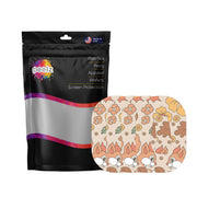 Peelz Thanksgiving Floral Dexcom G6 Patch Tape - Pump Peelz Patch Medical Tape White Smoke 12-Pack (Set of 12 Patches)