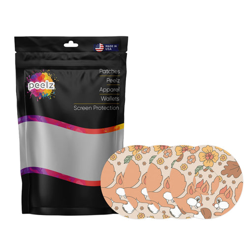 Peelz Thanksgiving Floral Patch Tape Designed for the FreeStyle Libre 3 Plus & Lingo Patch Medical Tape White Smoke 12-Pack (Set of 12 Patches)