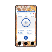 Peelz Thanksgiving Floral Sticker for Omnipod DASH® PDM – Pump Peelz Peelz/Stickers White Smoke Whole System Peelz (front + case),Front Peelz