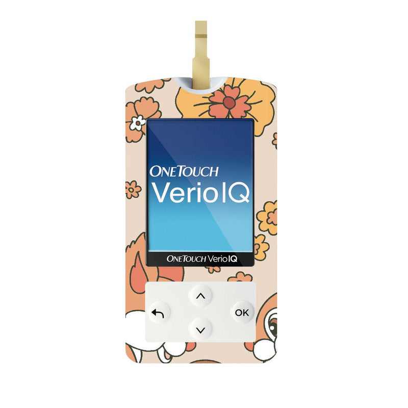 Peelz Thanksgiving Floral for OneTouch Verio IQ Glucometer Peelz/Stickers White Smoke