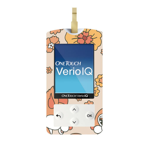 Peelz Thanksgiving Floral for OneTouch Verio IQ Glucometer Peelz/Stickers White Smoke