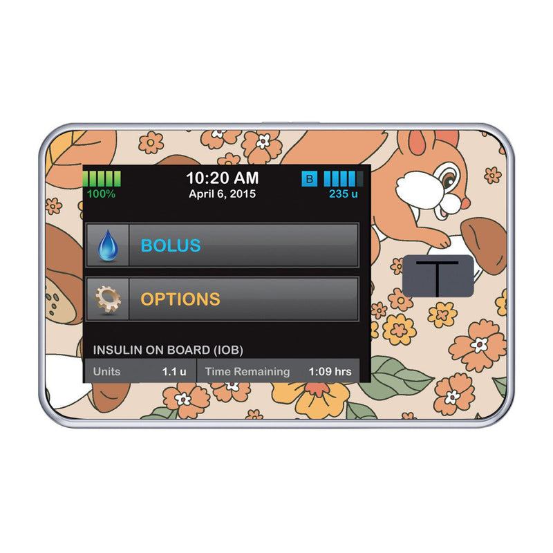 Peelz Thanksgiving Floral for Tandem t:slim Peelz/Stickers Black
