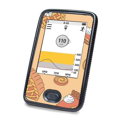 Peelz Thanksgiving Pies DEXCOM G6 Touchscreen Receiver Peelz/Stickers White Smoke
