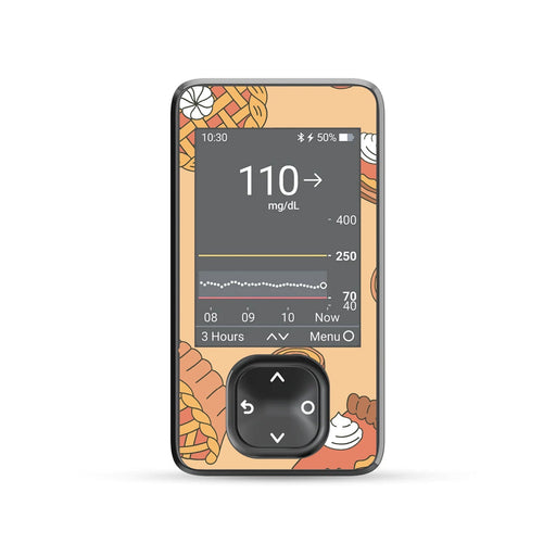 Peelz Thanksgiving Pies DEXCOM G7 and Stelo and G6 Touchscreen Receiver Sticker Peelz/Stickers Dim Gray