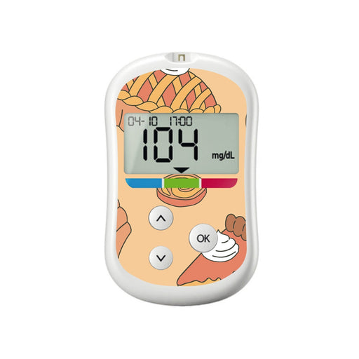 Peelz Thanksgiving Pies for OneTouch Verio Flex Glucometer Peelz/Stickers White Smoke