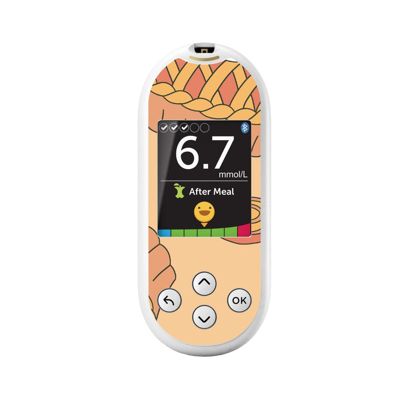 Peelz Thanksgiving Pies for OneTouch Verio Reflect Glucometer Peelz/Stickers White Smoke
