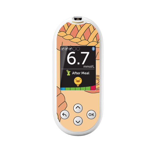 Peelz Thanksgiving Pies for OneTouch Verio Reflect Glucometer Peelz/Stickers White Smoke