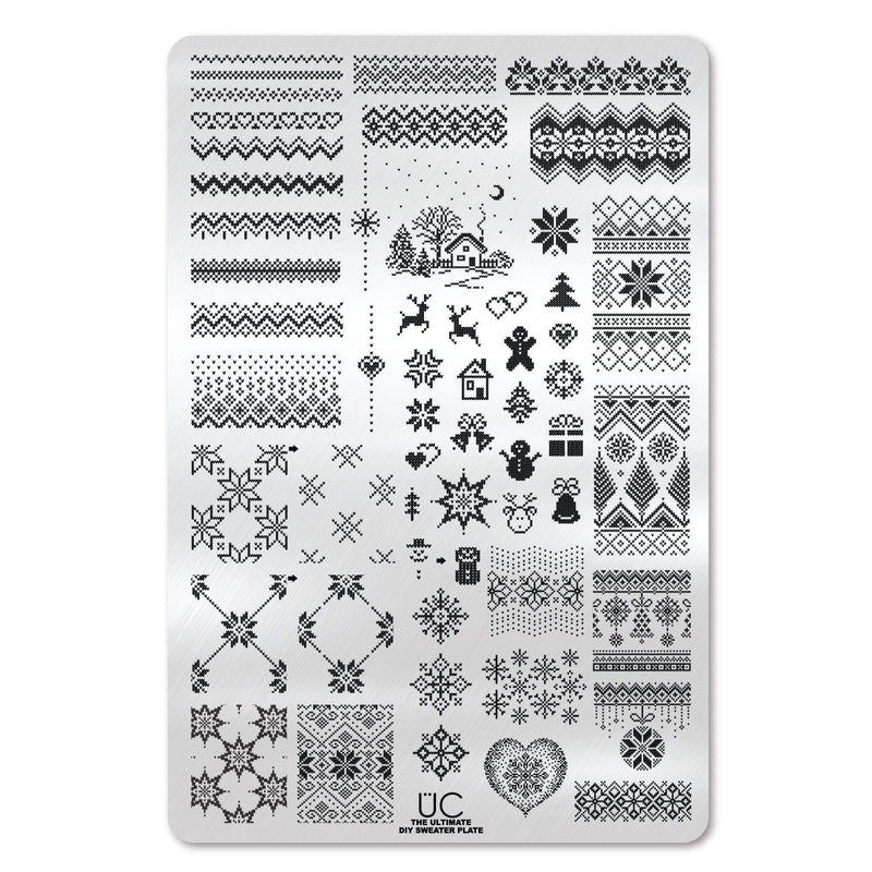 UberChic Beauty The Ultimate DIY Sweater Stamping Plate Light Gray