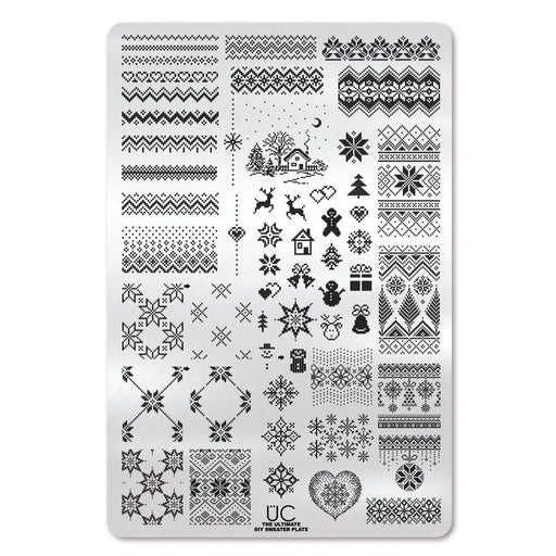 UberChic Beauty The Ultimate DIY Sweater Stamping Plate Light Gray