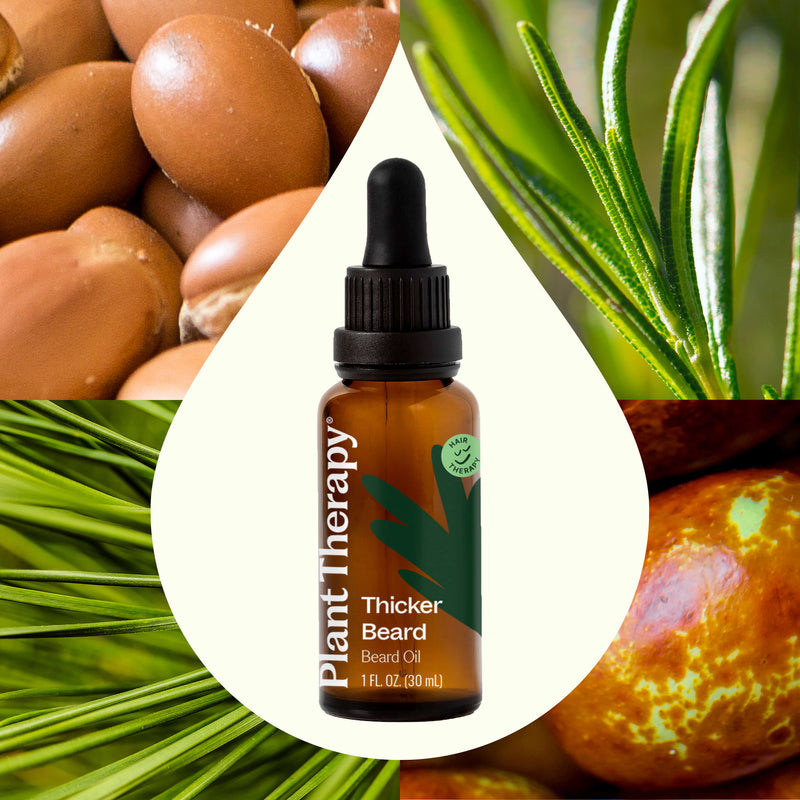 Plant Therapy Hair Therapy Thicker Beard - Beard Oil Hair & Skin Care Seashell 30 mL