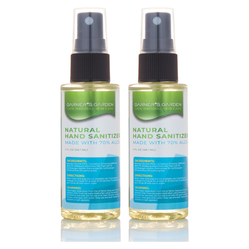 Garner's Garden Natural Alcohol Hand Sanitizer - 2 oz Hand Sanitizer White Smoke Two Pack