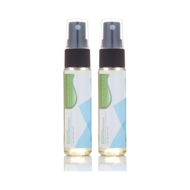 Garner's Garden Natural Alcohol Hand Sanitizer - 1 oz Hand Sanitizer White Smoke Two Pack