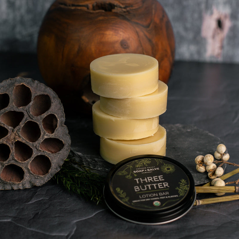 Chagrin Valley Soap & Salve Lotion Bar: Three Butter Lotion Bar Dark Slate Gray 1 oz. Tin