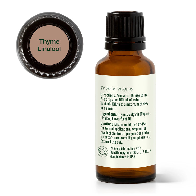Plant Therapy Thyme Linalool Essential Oil Essential Oil White Smoke 10 mL,30 mL