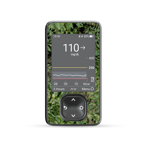 Peelz Tie Dye Camo DEXCOM G7 and Stelo Touchscreen Receiver Peelz/Stickers Dim Gray