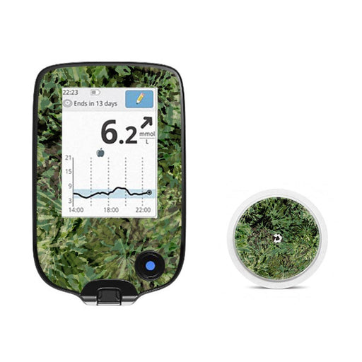 Peelz Tie Dye Camo Freestyle Libre 2 Peelz/Stickers White Smoke Receiver + Sensor,Sensor Only