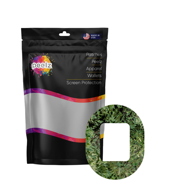 Peelz Tie Dye Camo Tandem Mobi Patch Tape - Pump Peelz Patch Medical Tape White Smoke 12-Pack (Set of 12 Patches),4-Pack (Set of 4 Patches),1-Patch (One Single Patch)