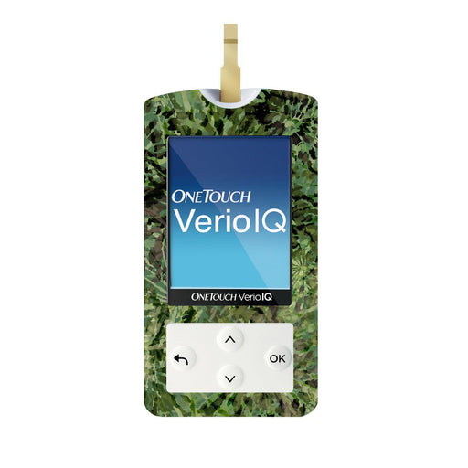 Peelz Tie Dye Camo for OneTouch Verio IQ Glucometer Peelz/Stickers White Smoke