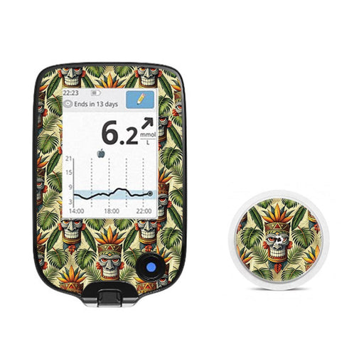 Peelz Tikis Freestyle Libre 2 Peelz/Stickers White Smoke Receiver + Sensor,Sensor Only