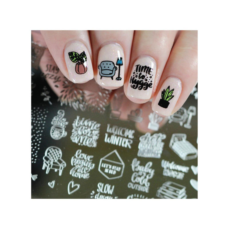 UberChic Beauty Cozy At Home Stamping Plate Dark Gray