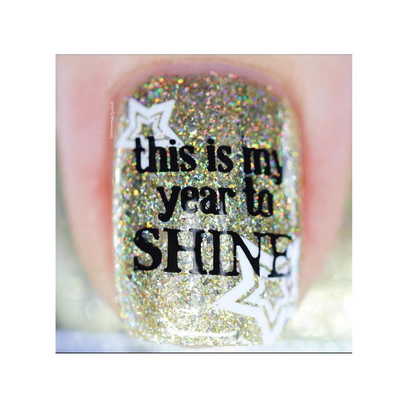 UberChic Beauty New Year New Digits Stamping Plate Gray