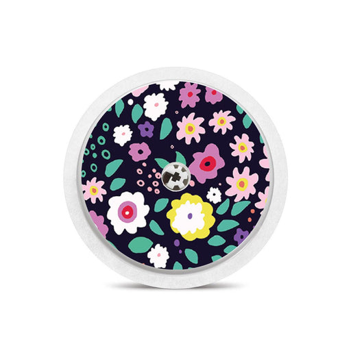 Peelz Tiny Flowers Freestyle Libre 2 Peelz/Stickers White Smoke Sensor Only