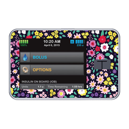 Peelz Tiny Flowers for Tandem t:slim Peelz/Stickers Black