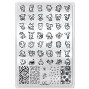 UberChic Beauty Tiny Little Animals-01 Stamping Plate Light Gray