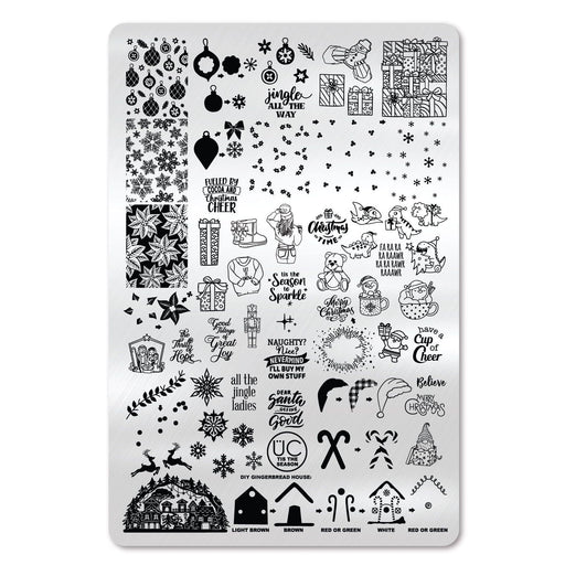 UberChic Beauty Tis The Season Stamping Plate Light Gray