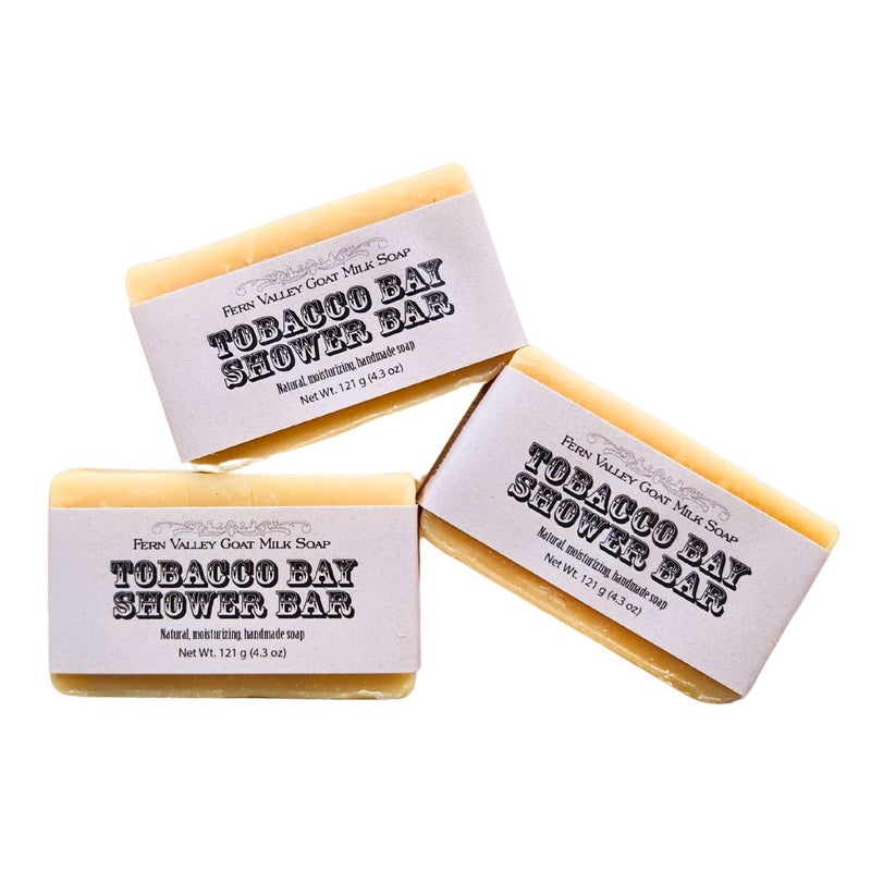 Fern Valley Soap Handmade Goat Milk Soap | Shower Bar | Tobacco Bay Goat Milk Soap White Smoke