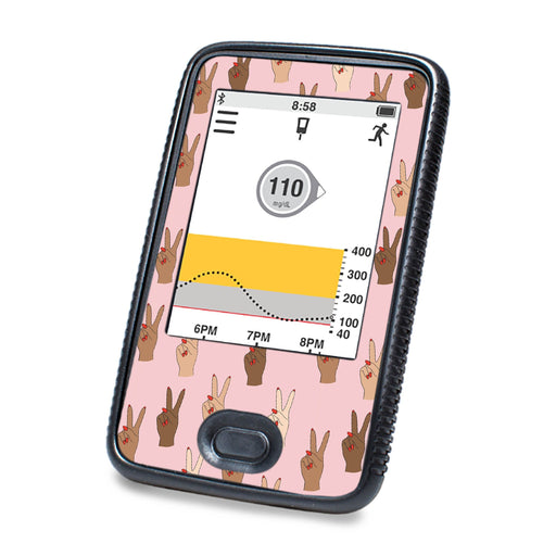 Peelz Together Designed for DEXCOM G6 Touchscreen Receiver Peelz/Stickers White Smoke
