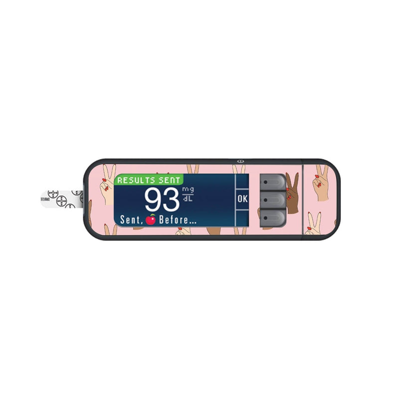 Peelz Together Sticker for Bayer Contour Next Glucometer Peelz/Stickers White Smoke