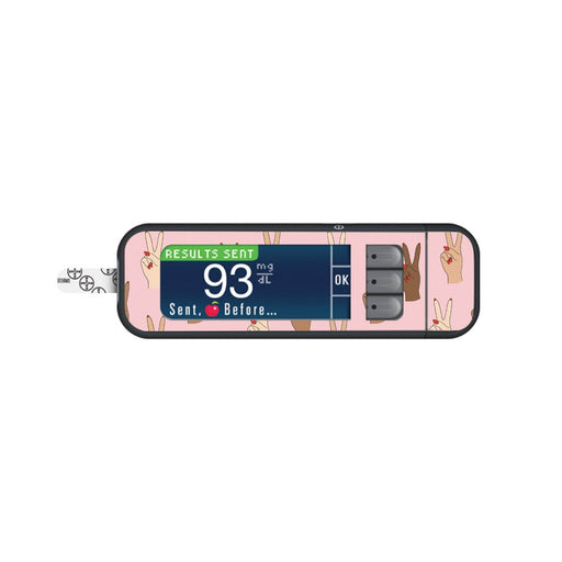 Peelz Together Sticker for Bayer Contour Next Glucometer Peelz/Stickers White Smoke