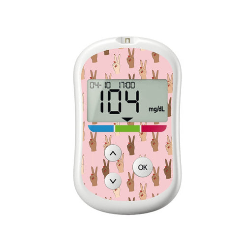 Peelz Together for OneTouch Verio Flex Glucometer Peelz/Stickers White Smoke