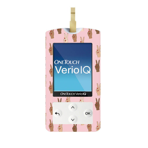 Peelz Together for OneTouch Verio IQ Glucometer Peelz/Stickers White Smoke