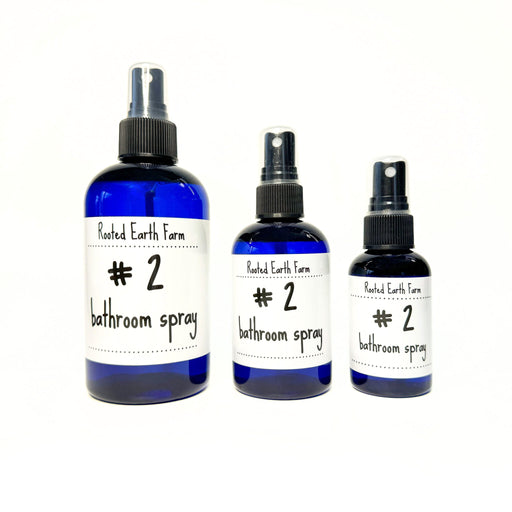Rooted Earth Farm + Apothecary #2 Bathroom + Toilet Spray Room + Body Sprays White Smoke 2 oz,4 oz,8 oz