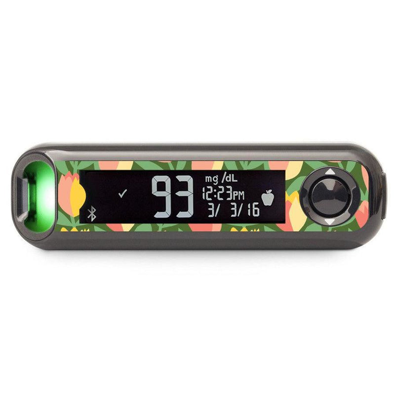 Peelz Tons Of Tulips Bayer Contour© Next One Glucometer Peelz/Stickers Black