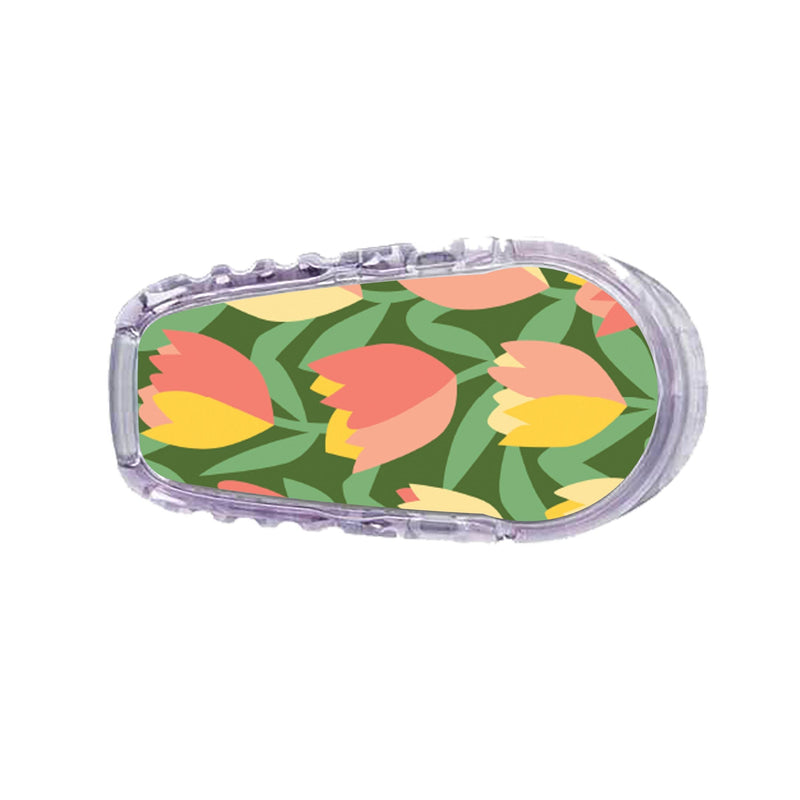 Peelz Tons Of Tulips Sticker Designed for the DEXCOM Transmitter Peelz/Stickers White Smoke G6