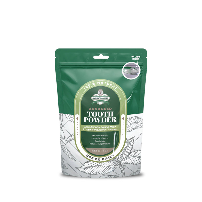 Garner's Garden Tooth Powder | Fluoride Free | 100% Natural Tooth Powder White Smoke 2 oz Organic Tooth Powder