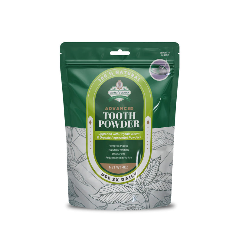 Garner's Garden Tooth Powder | Fluoride Free | 100% Natural Tooth Powder White Smoke 4 oz Organic Tooth Powder