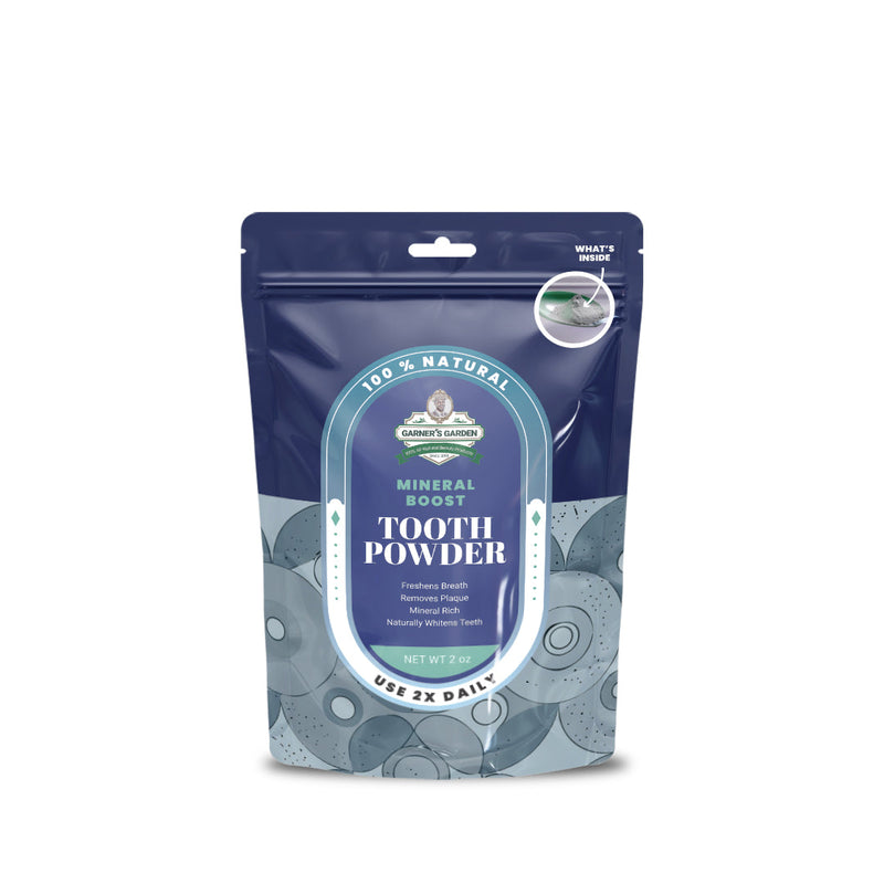Garner's Garden Tooth Powder | Fluoride Free | 100% Natural Tooth Powder White Smoke 2 oz Regular Tooth Powder