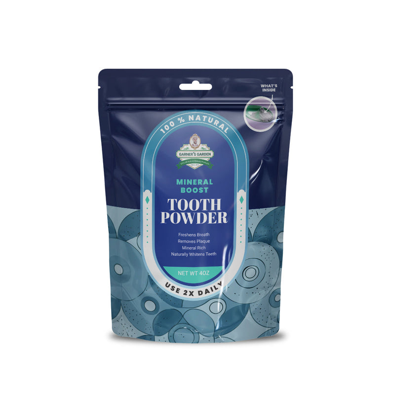 Garner's Garden Tooth Powder | Fluoride Free | 100% Natural Tooth Powder Dark Slate Gray 4 oz Regular Tooth Powder