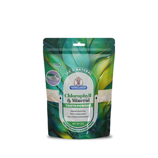 Garner's Garden Chlorophyll & Mineral Tooth Powder | Fluoride Free | 100% Natural Tooth Powder White Smoke Chlorophyll & Mineral Tooth Powder 2oz