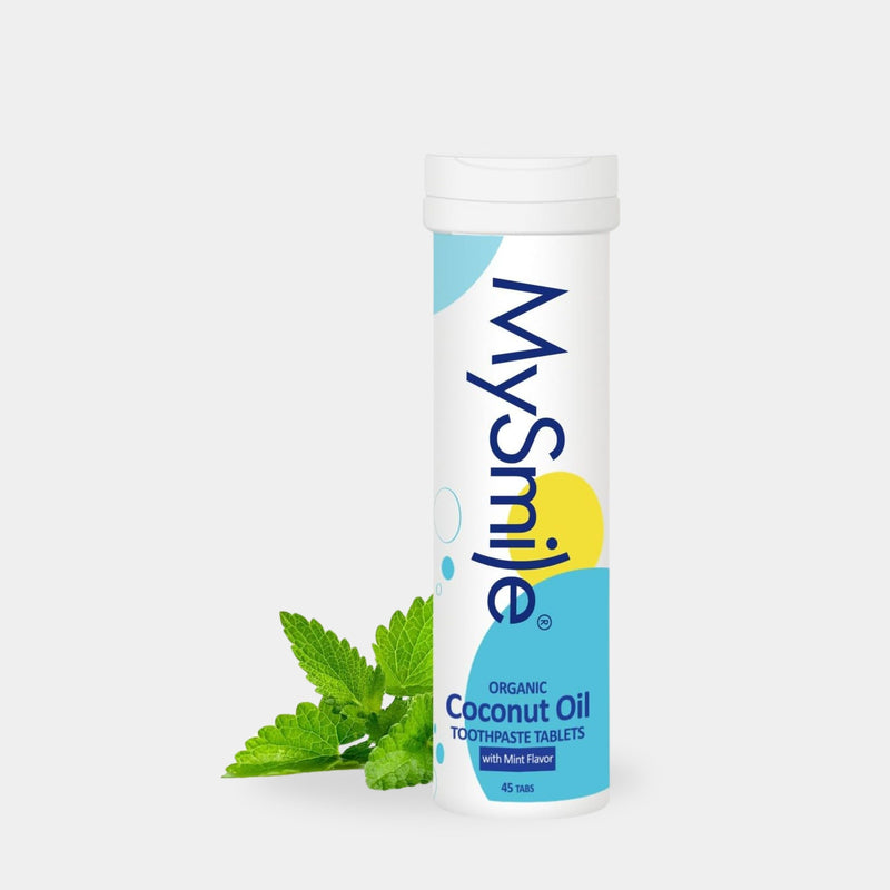 MySmile Organic Coconut Oil Toothpaste Tablets Teeth Whitening Lavender